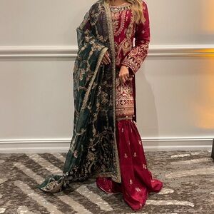 Sajni pakistani gharara dress